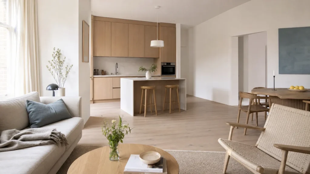 Soggiorno-cucina open space con zonizzazione chiara ed errori evitati