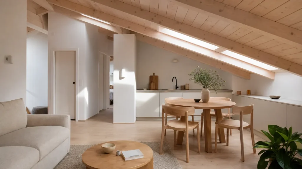 Piccolo spazio residenziale progettato con cura, stile nordico minimale